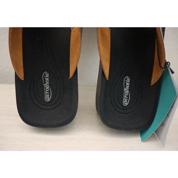 Aerothotic L0342 Women's Sz 8M Gray Vegan Suede Leather Odal Split Toe Sandals - Picture 13 of 16